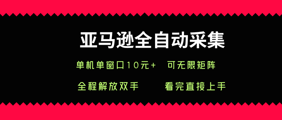 亞馬遜全自動采集,單機單窗口一天10+,可無限矩陣去做【揭秘】