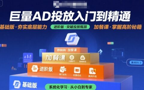 巨量AD投放入門到精通，基礎版+進階版+加餐課