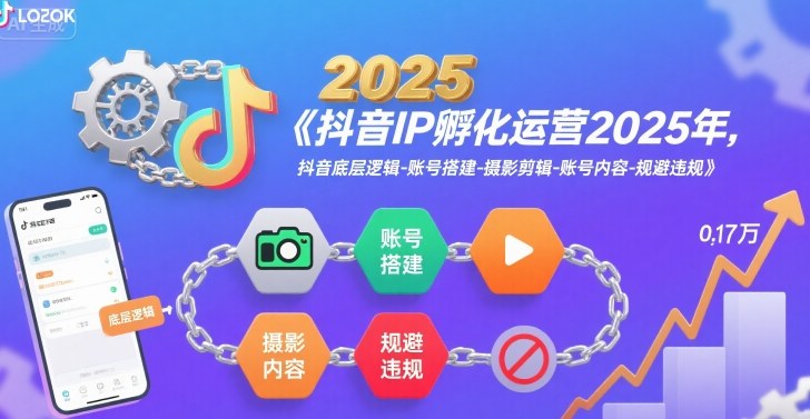 抖音IP孵化運(yùn)營2025年，抖音底層邏輯-賬號搭建-攝影剪輯-賬號內(nèi)容-規(guī)避違規(guī)