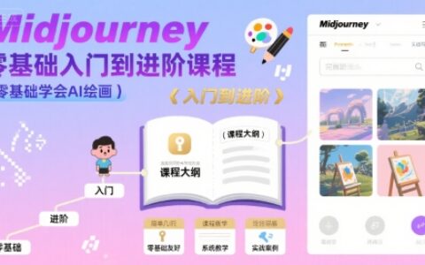 midjourney零基礎入門到進階課程，零基礎學會AI繪畫