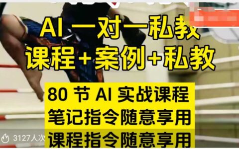 AI指令實戰課，課程+案例，80節AI實戰課程，筆記指令隨意享用，課程指令隨意享用（更新7月）