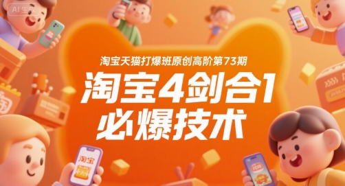 淘寶天貓打爆班原創高階第73期,淘寶4劍合1必爆技術