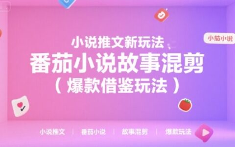 小說推文新玩法，番茄小說故事混剪（爆款借鑒玩法）