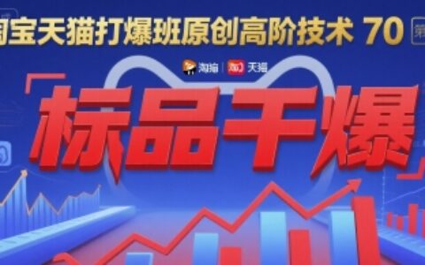 淘寶天貓打爆班原創高階技術第70期：標品干爆