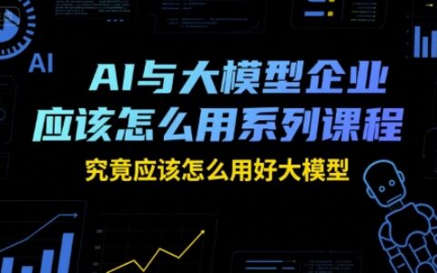 AI與大模型企業應該怎么用系列課程，究竟應該怎么用好大模型