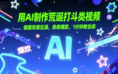 用AI制作荒誕打斗類視頻，吸睛效果拉滿，條條爆款，1分鐘教會你
