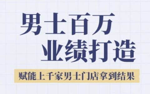 2025男士美業(yè)百萬業(yè)績打造，賦能上千家男士門店拿到結(jié)果