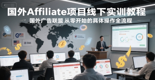 國外Affiliate項目線下實訓教程,國外廣告聯盟從零開始的具體操作全流程