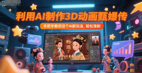 利用AI制作3D動(dòng)畫甄嬛傳,流量爆了,手把手教你這個(gè)AI新玩法,輕松漲粉