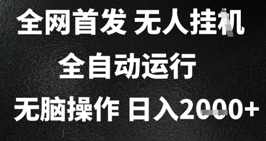 2025首發(fā)無人掛G項目,日入2k+,全自動運行,無腦操作,長期穩(wěn)定 小白可玩【揭秘】