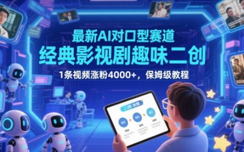 最新AI對口型賽道，經典影視劇趣味二創，1條視頻漲粉4000+，保姆級教程