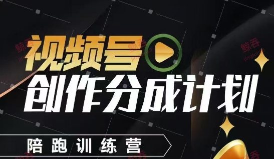 視頻號創作分成計劃陪跑訓練營，手把手教會你如何制作視頻，細水長流型項目