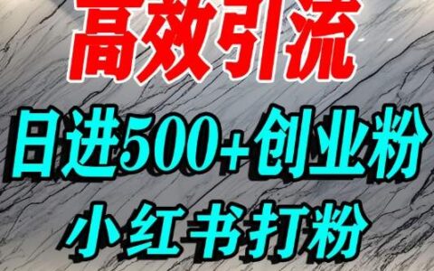 怎么打創(chuàng)業(yè)粉？小紅書預(yù)算3000項(xiàng)目推薦引流精準(zhǔn)創(chuàng)業(yè)粉，單人操作日引500+精準(zhǔn)創(chuàng)業(yè)粉