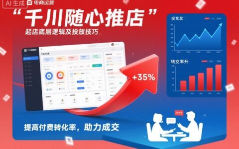 千川隨心推起店底層邏輯及投放技巧，提高付費轉化率，助力成交