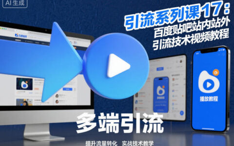 引流系列課17：百度貼吧站內站外引流技術視頻教程