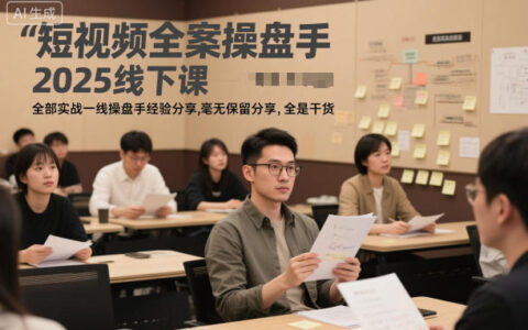 短視頻全案操盤手2025線下課，全部實(shí)戰(zhàn)一線操盤手經(jīng)驗(yàn)分享，毫無保留分享，全是干貨