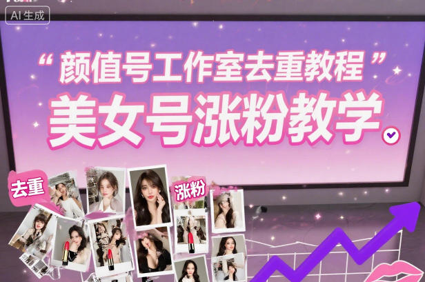 顏值號工作室去重教程,美女號漲粉教學