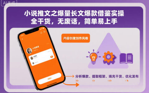 小說推文之爆量長文爆款借鑒實操，全干貨，無廢話，簡單易上手