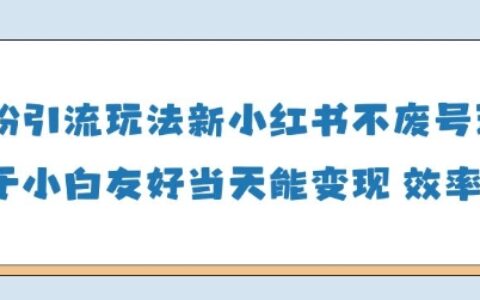 男粉引流玩法(新)，玩法友好做的好當天就能變現