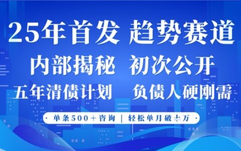 2025年首次公開，真正的事業(yè)型賽道，客咨不斷，單月輕松破W