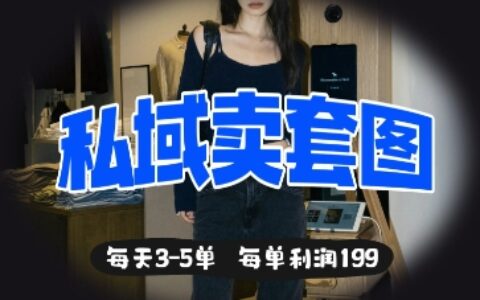 私域賣套圖每天3-5單，每單利潤99