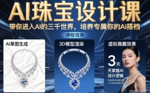 AI珠寶設計課，帶你進入AI的三千世界，培養專屬你的AI搭檔