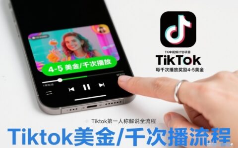 TK中視頻計劃項目，Tiktok第一人稱解說流程，每干次播放獎勵4-5美金