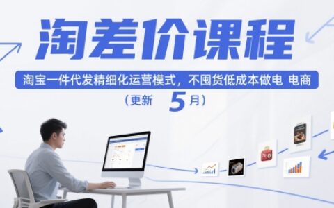 淘差價課程，淘寶一件代發(fā)精細化運營模式，不囤貨低成本做電商（更新12月）