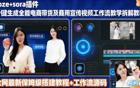 sora插件生成全能商用帶貨及宣傳視頻coze工作流拆解教程